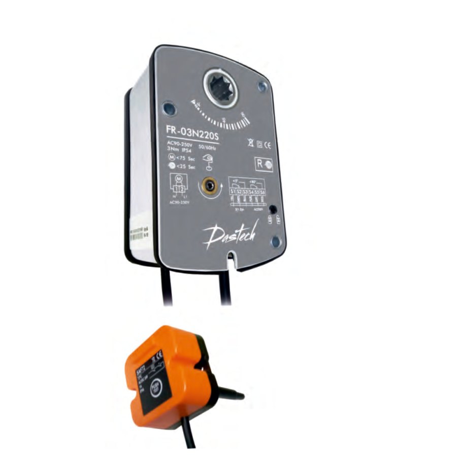 Электропривод Dastech FR-03N24ST 3 Н·м, 24 В, для противопожарных клапанов Электропривод Dastech FR-03N24ST 3 Н·м, 24 В, для противопожарных клапанов
