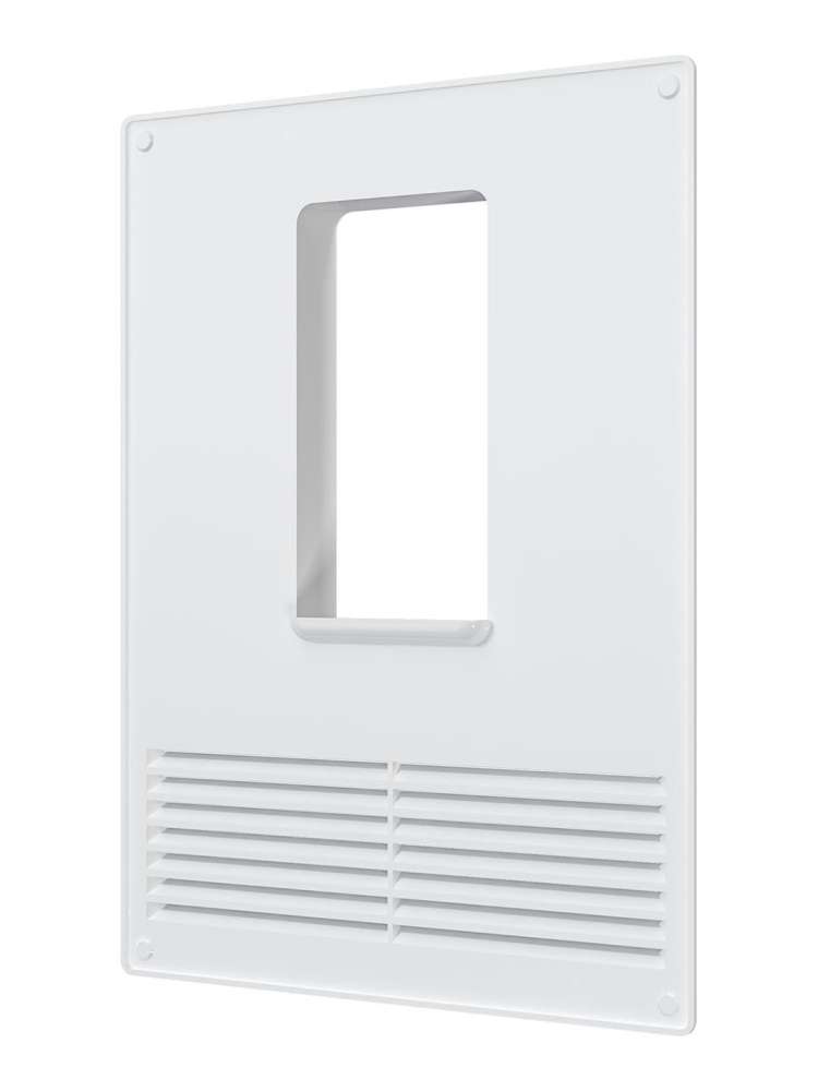 Площадка торцевая ПТВР фланец 60х120 вертикальная решетка 180х250 пластик ERA