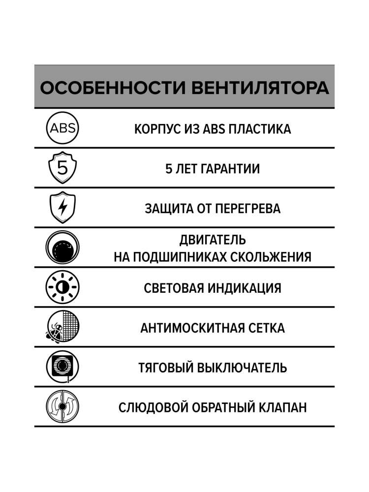 Вентилятор накладной ERA, сетка, тяговый выключатель, D100, ERA