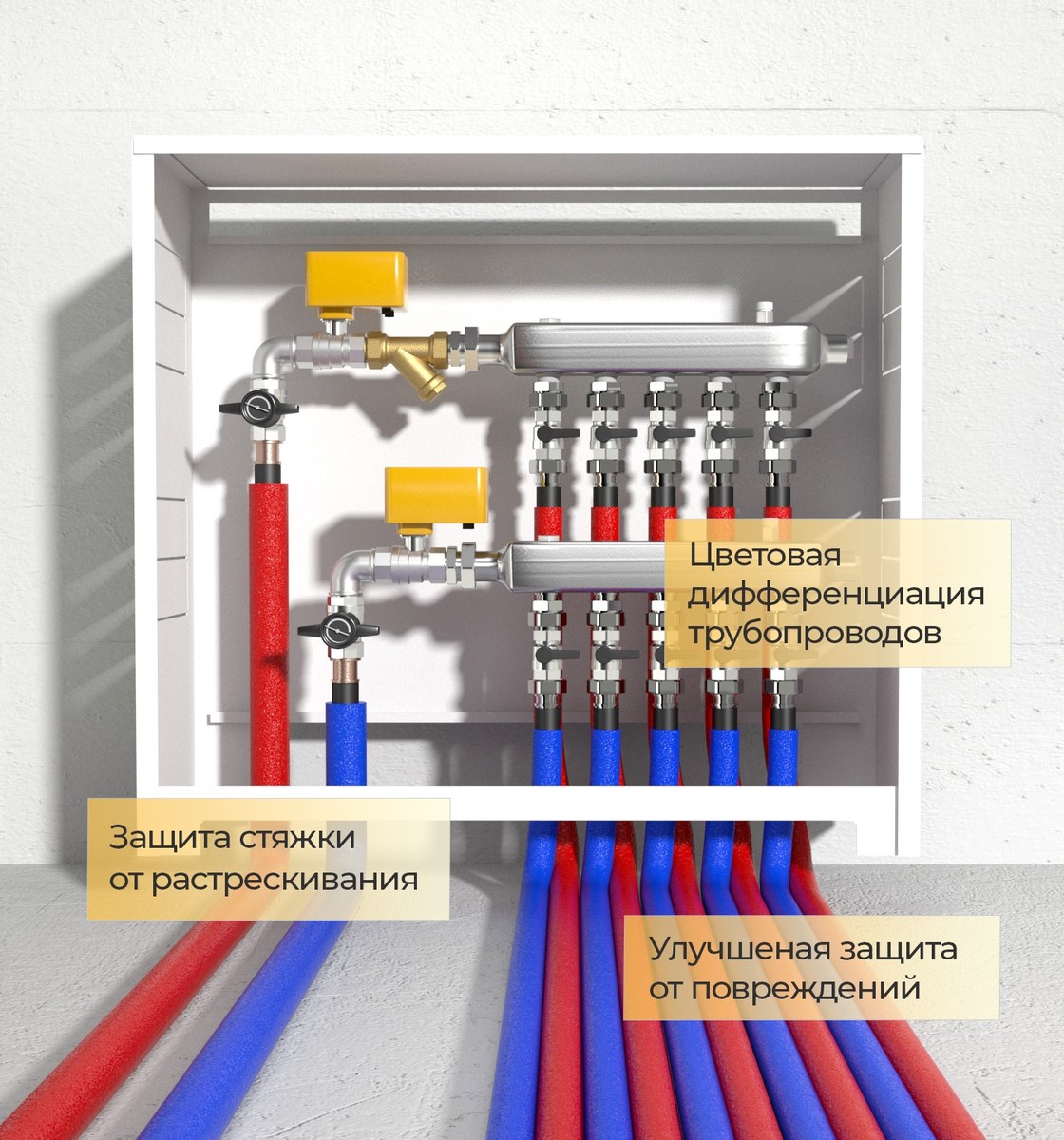 Трубка теплоизоляционная Energoflex Super Protect 15×9 мм, 2 м, красный, синий